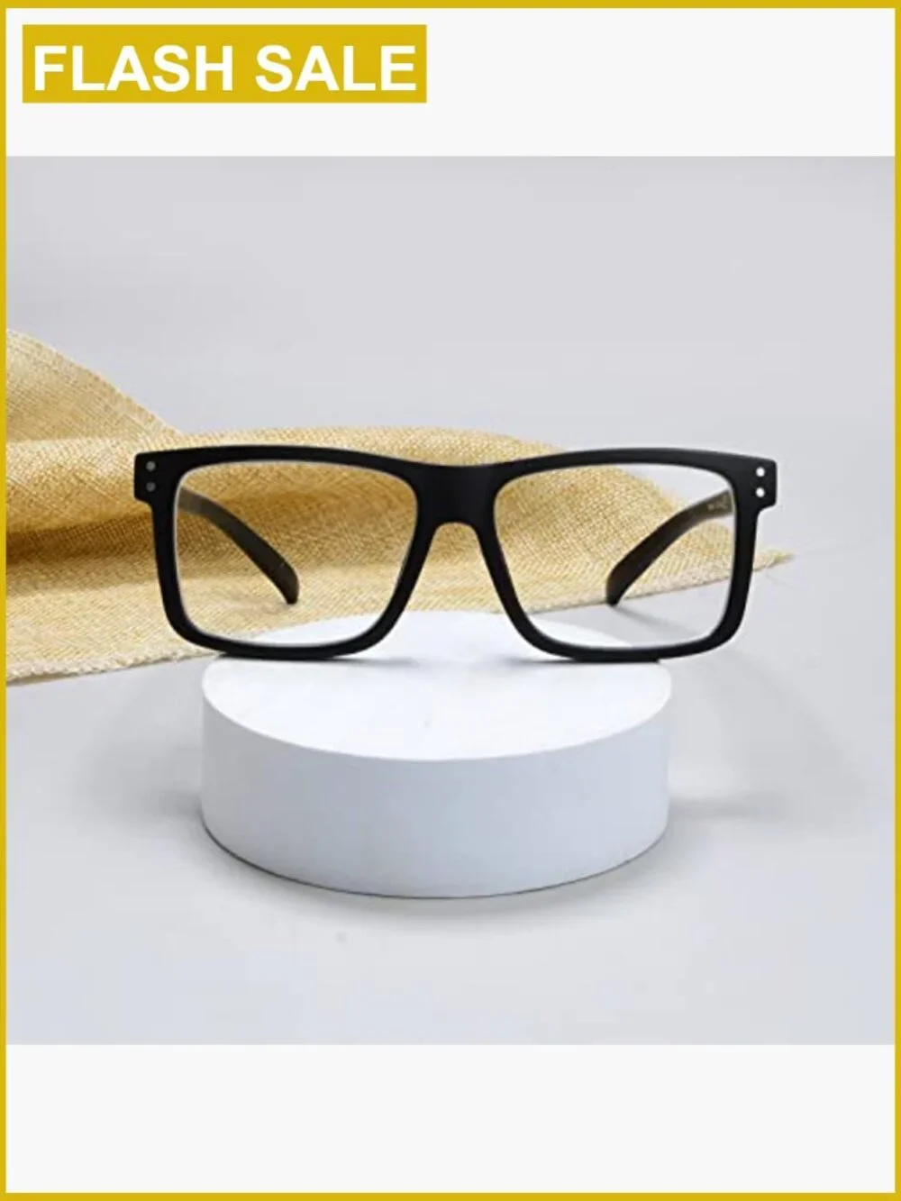 Oversized Square Reading Glasses with Spring Hinge Full Rim